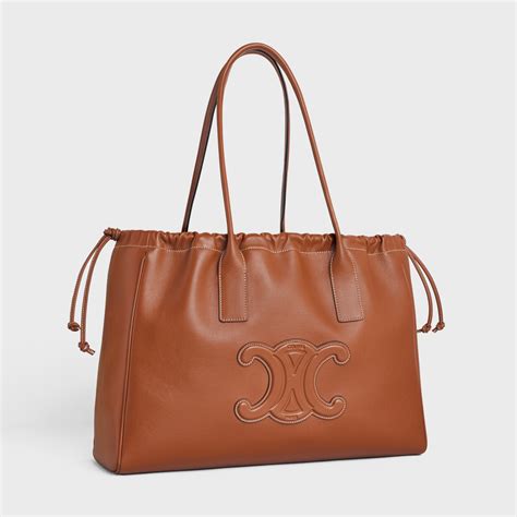 celine cuir triomphe drawstring bag